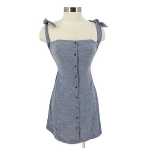 ASTR The Label Fit Flare Mini Dress Off The Shoulder Button A Line Sundress